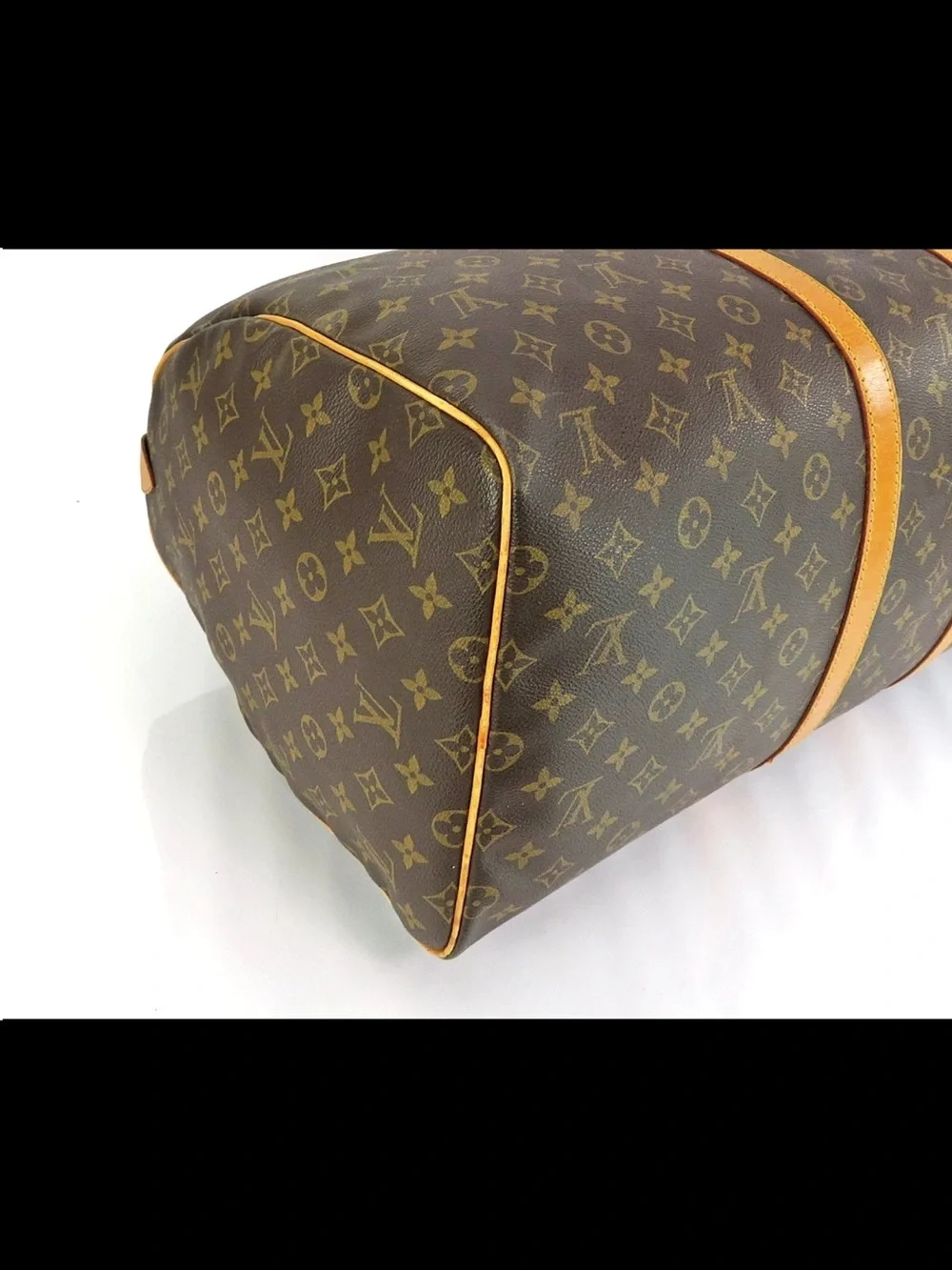 Louis Vuitton Brown Monogram Keepall 50 Travel Duffle Bag